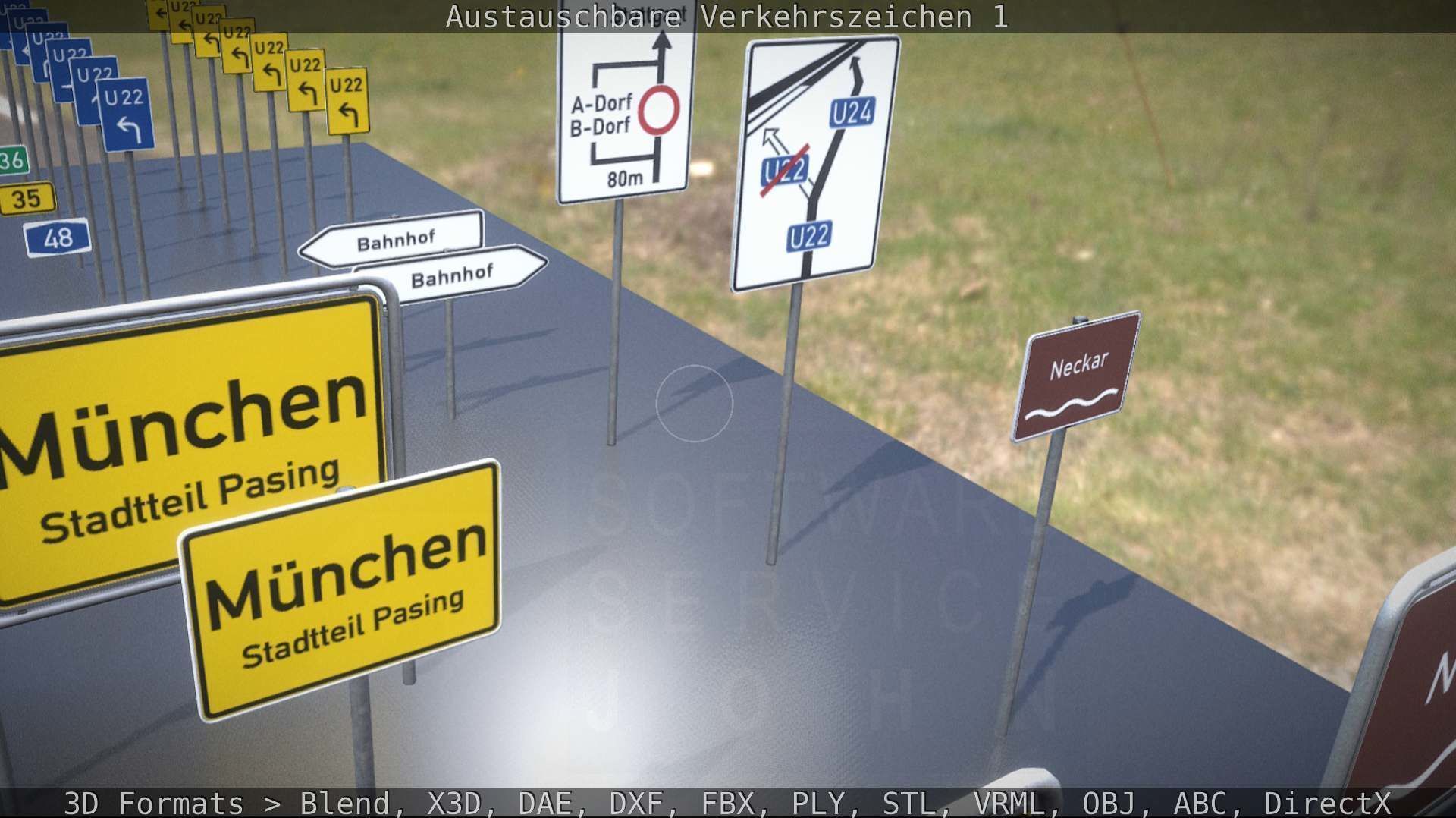 Austauschbare Verkerszeichen Low-poly 3D model_51