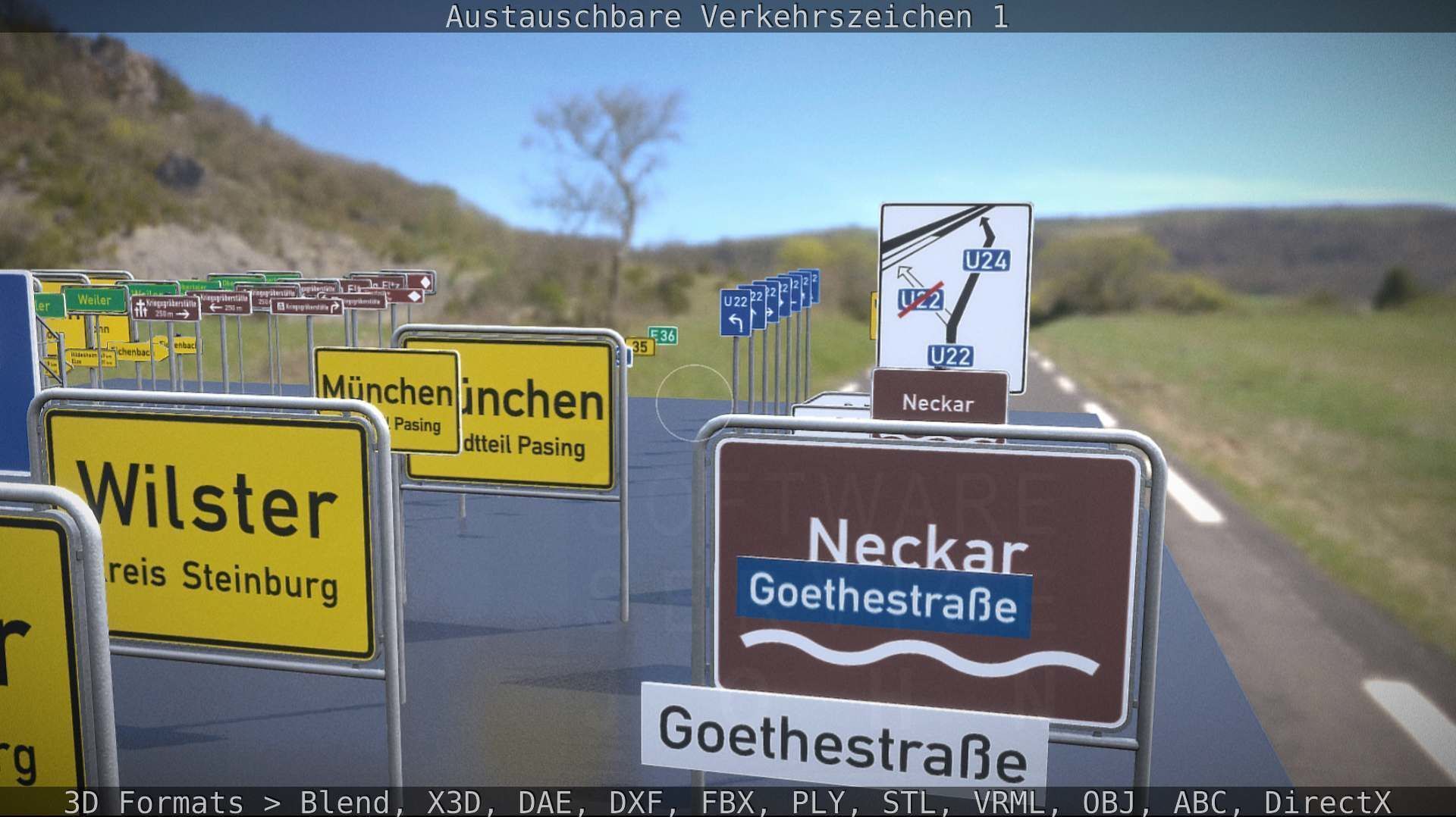 Austauschbare Verkerszeichen Low-poly 3D model_42