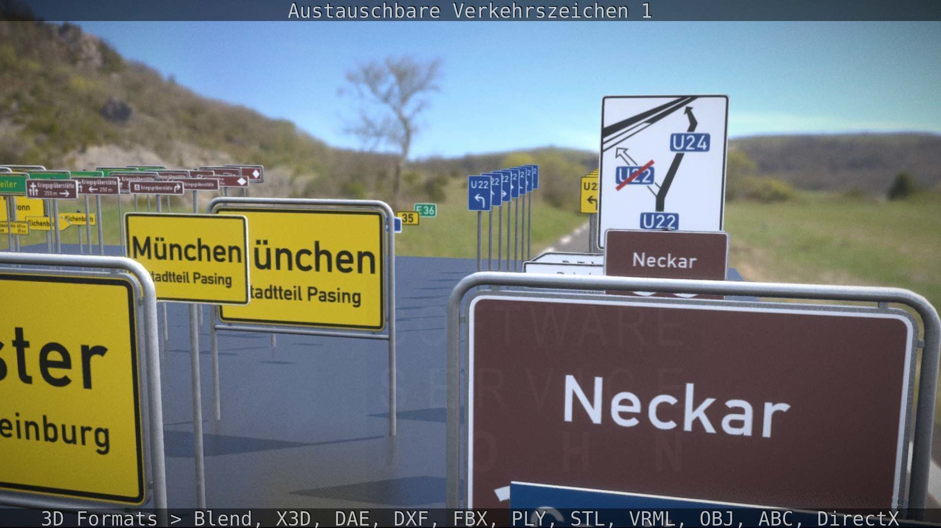 Austauschbare Verkerszeichen Low-poly 3D model_44