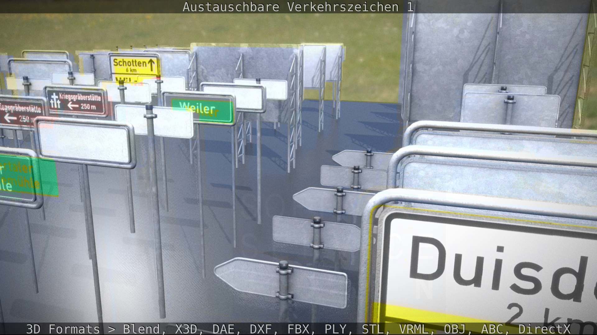 Austauschbare Verkerszeichen Low-poly 3D model_89