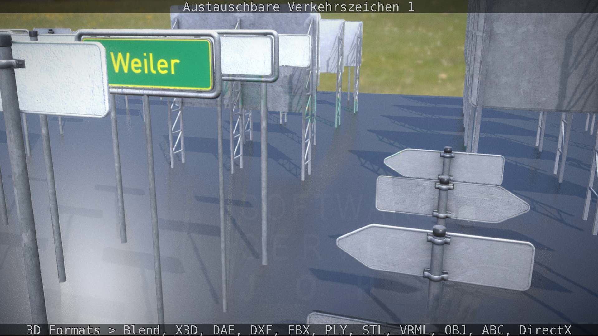 Austauschbare Verkerszeichen Low-poly 3D model_87