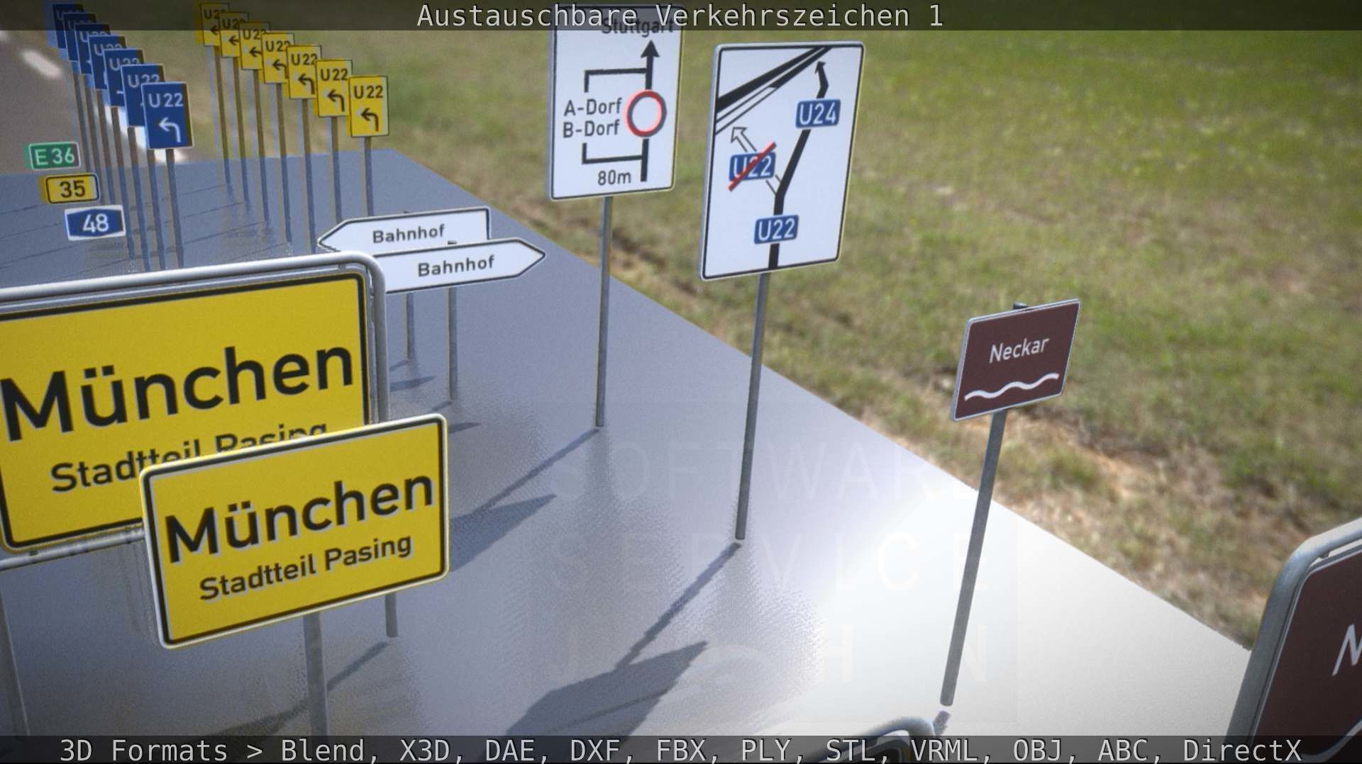 Austauschbare Verkerszeichen Low-poly 3D model_47