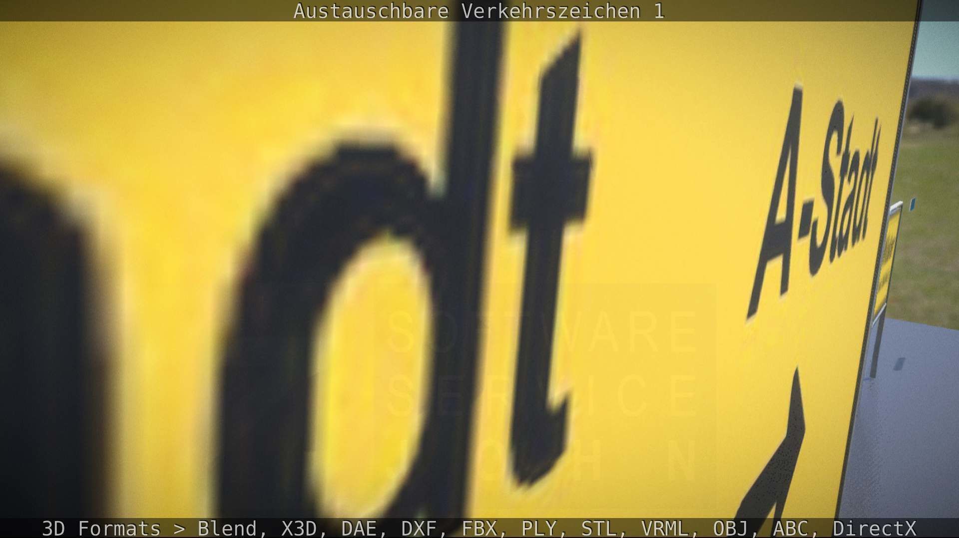 Austauschbare Verkerszeichen Low-poly 3D model_14