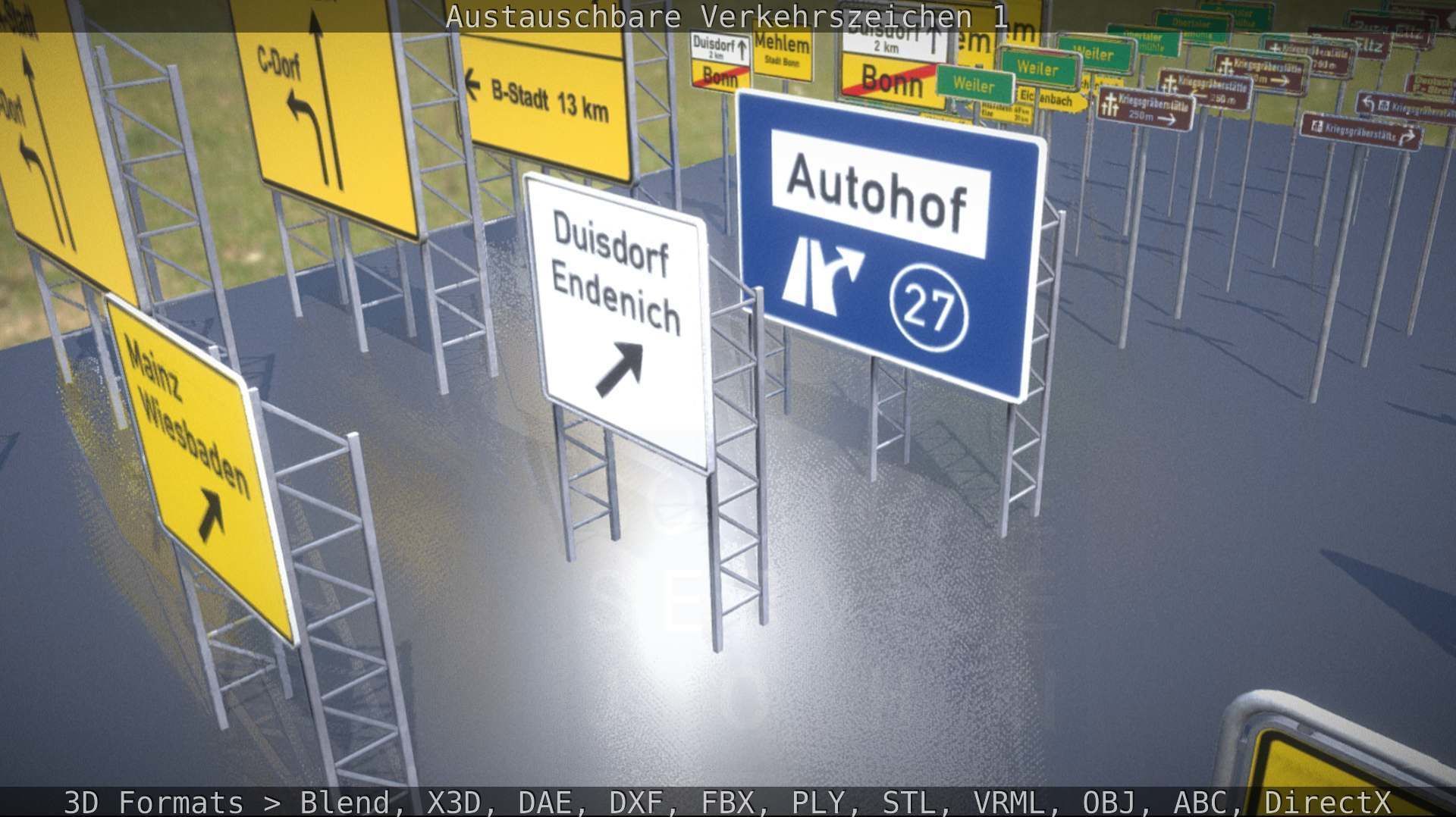 Austauschbare Verkerszeichen Low-poly 3D model_30