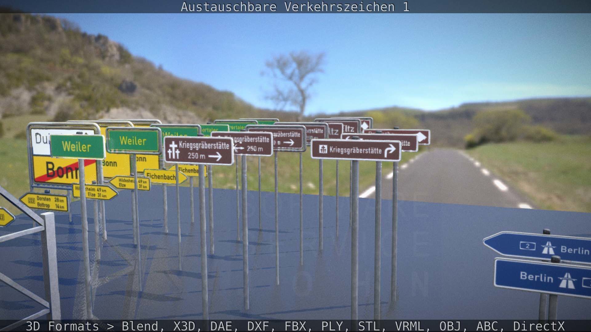 Austauschbare Verkerszeichen Low-poly 3D model_64