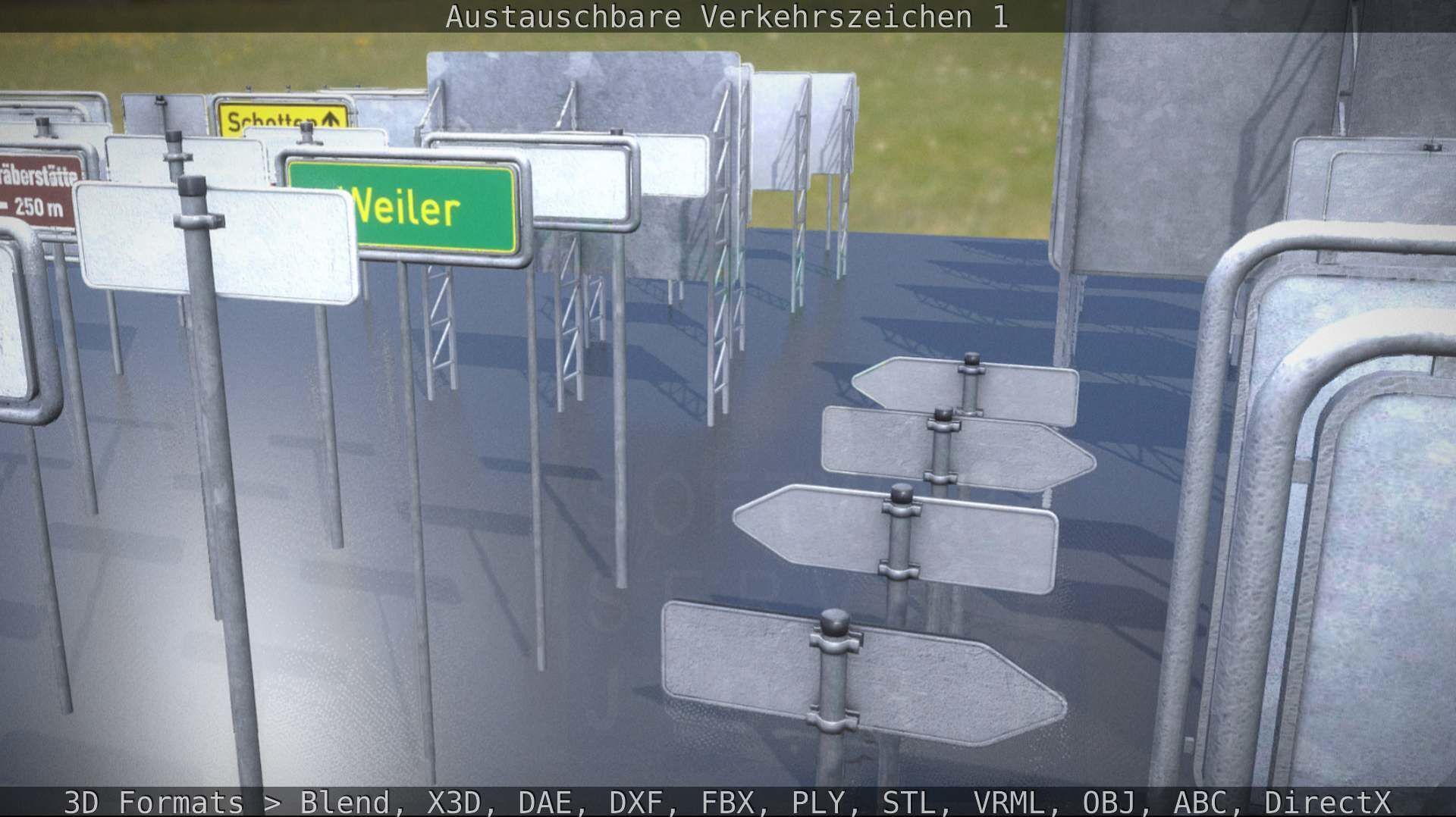 Austauschbare Verkerszeichen Low-poly 3D model_88