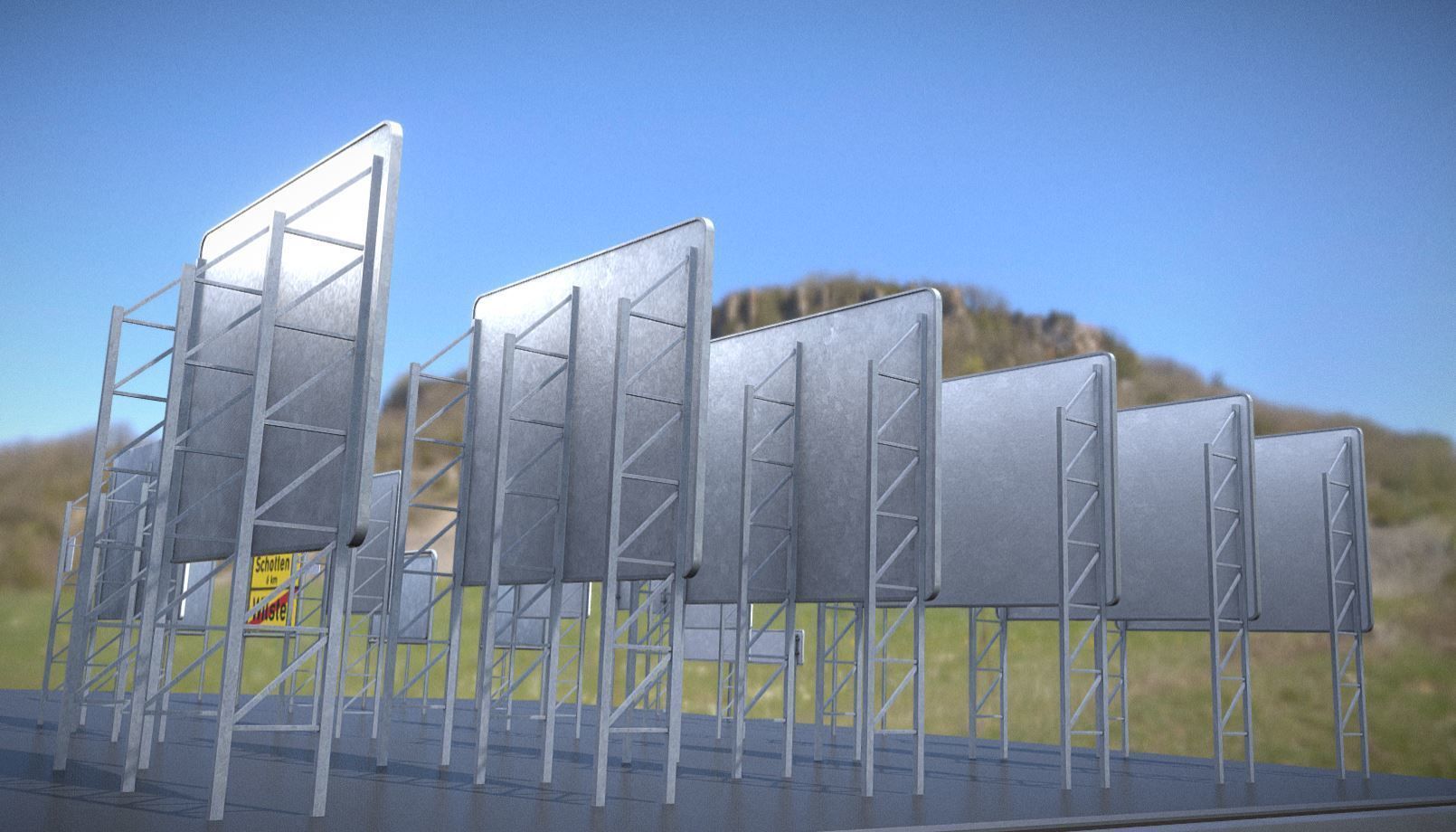 Austauschbare Verkerszeichen Low-poly 3D model_9