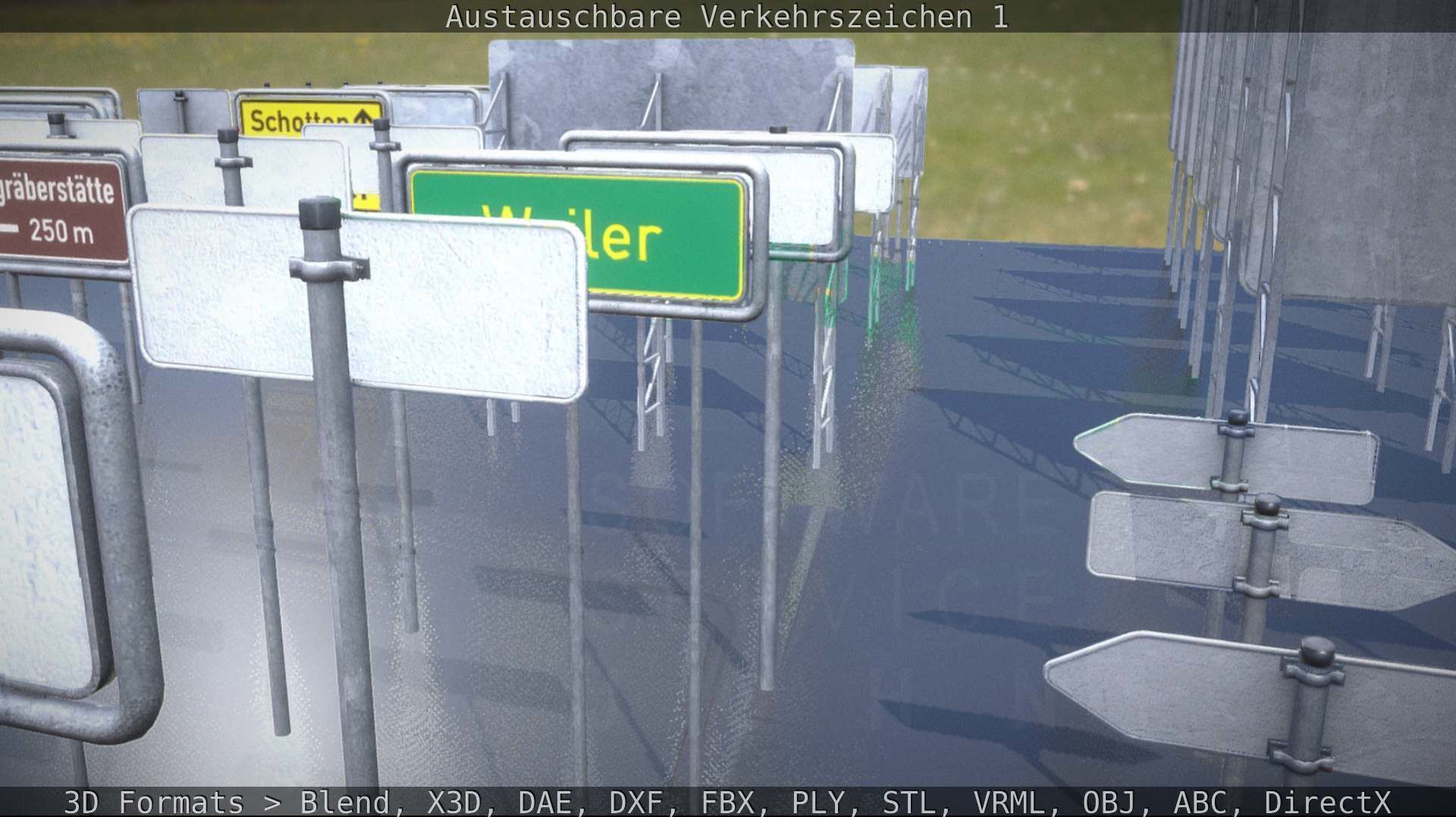 Austauschbare Verkerszeichen Low-poly 3D model_86