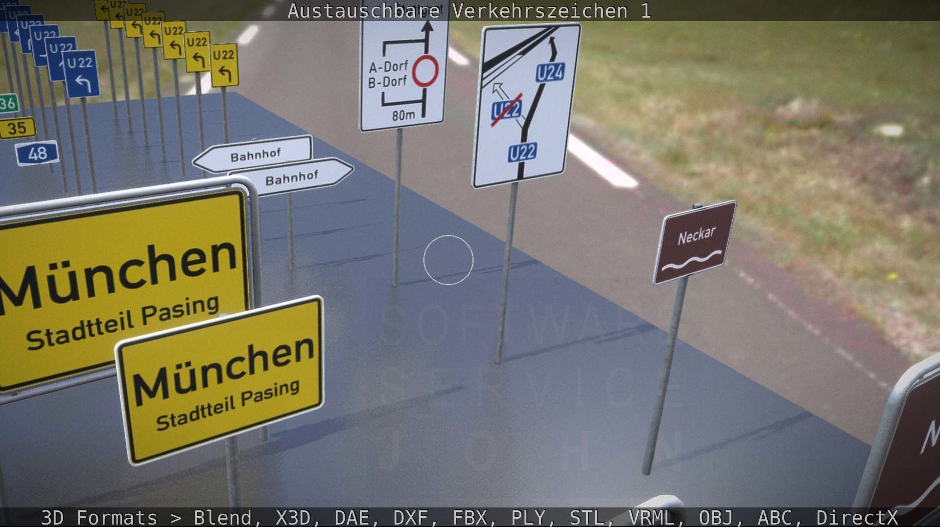 Austauschbare Verkerszeichen Low-poly 3D model_50
