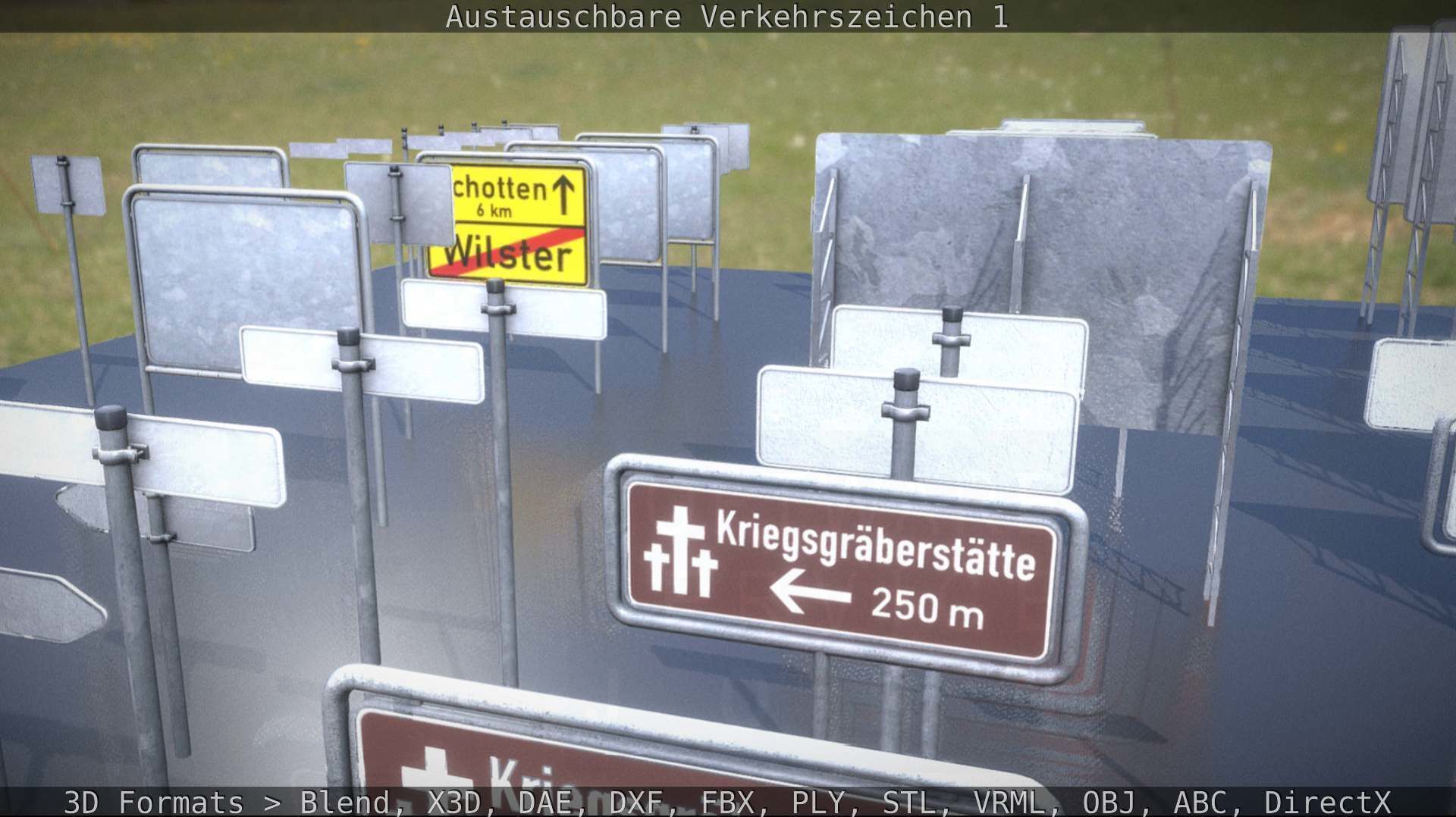 Austauschbare Verkerszeichen Low-poly 3D model_84