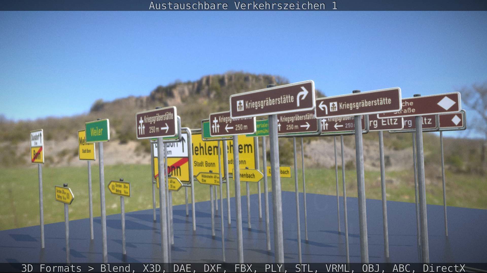 Austauschbare Verkerszeichen Low-poly 3D model_67