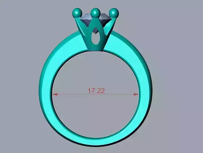 ENGAGEMENT RING STL AND 3DM FILE FOR DOWNLOAD AND PRINT - CA1 3D print model