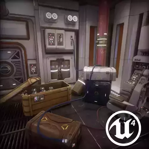 Sci Fi Interior Prop Pack 1 Low-poly 3D model