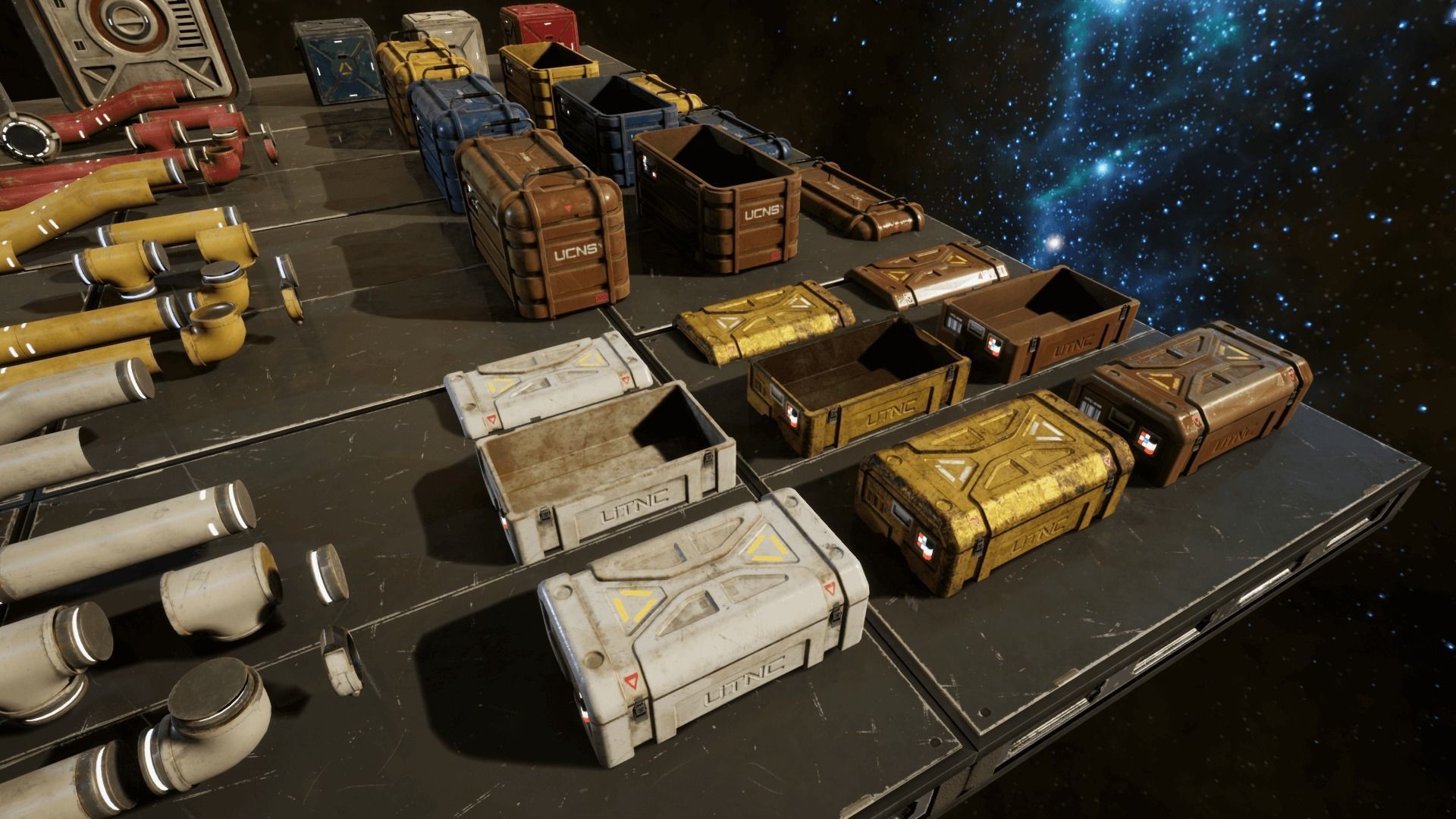 Sci Fi Interior Prop Pack 1 Low-poly 3D model_2