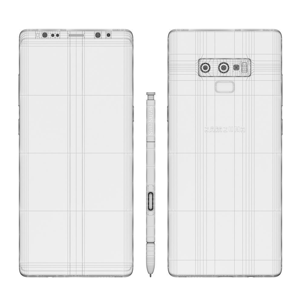 Samsung Galaxy Note 9 Black 3D model_10