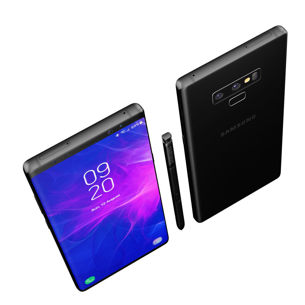 Samsung Galaxy Note 9 Black 3D model_1