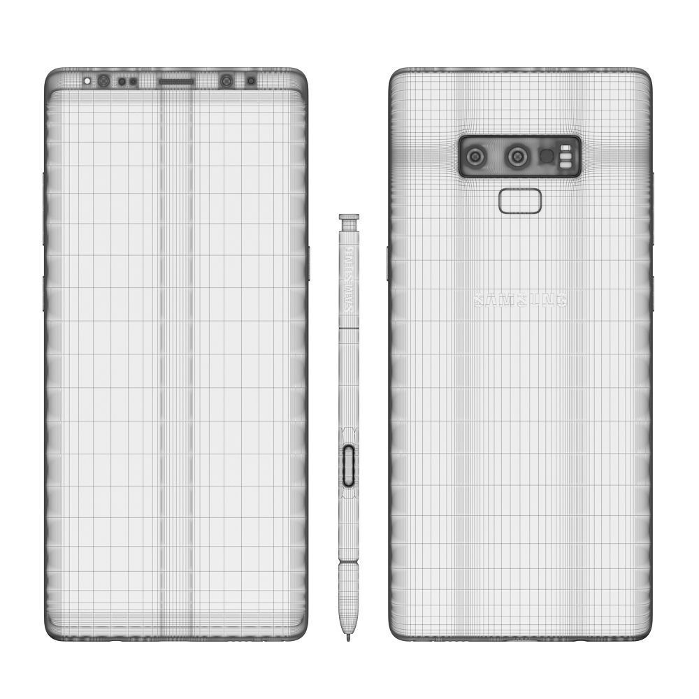 Samsung Galaxy Note 9 Black 3D model_11