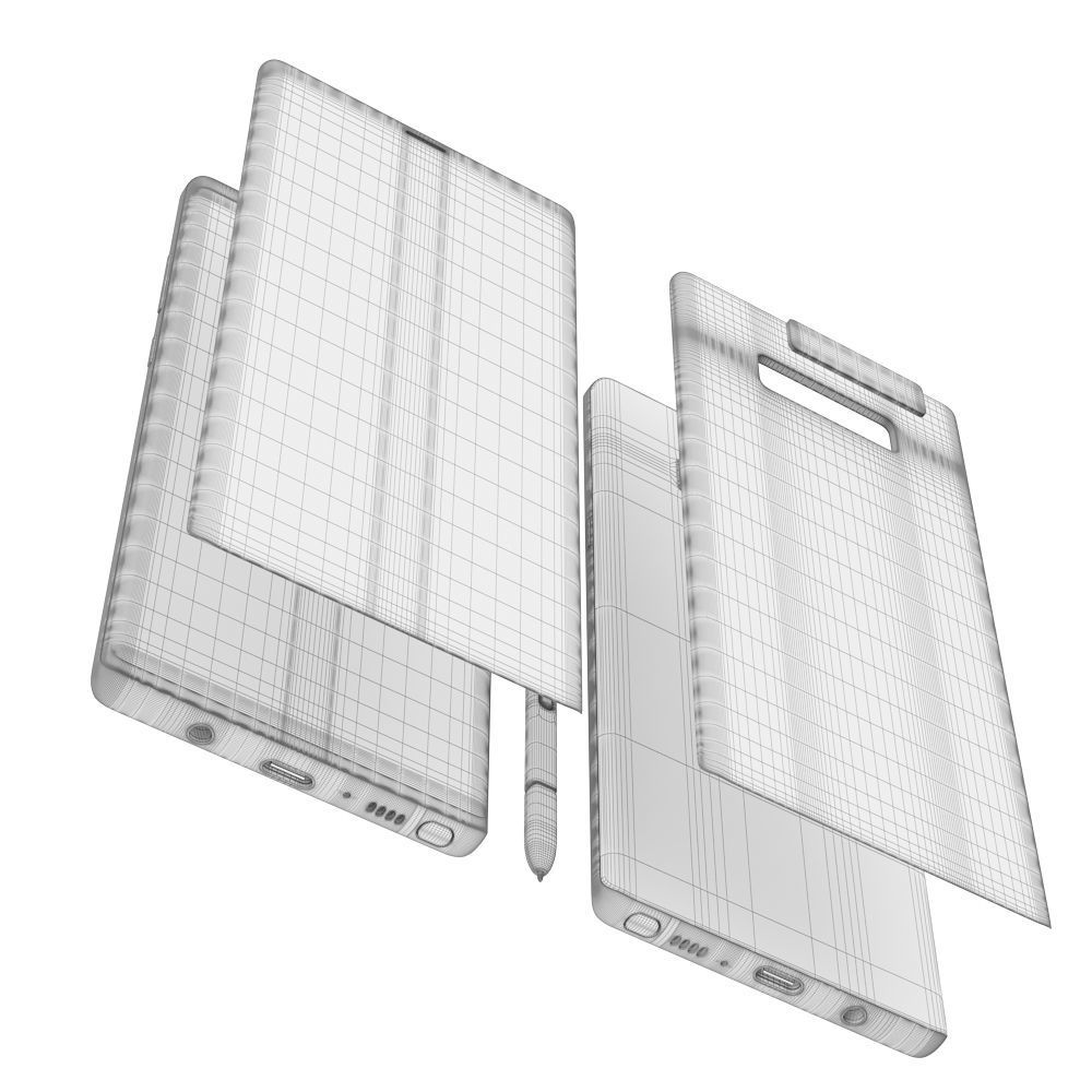 Samsung Galaxy Note 9 Black 3D model_14