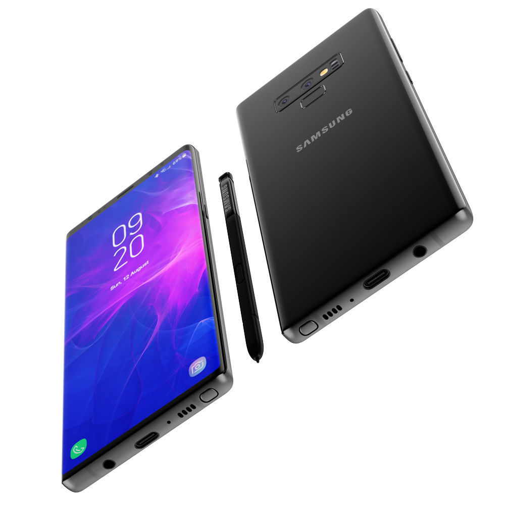 Samsung Galaxy Note 9 Black 3D model_6
