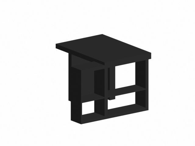 Corner Desk Free 3D model_2