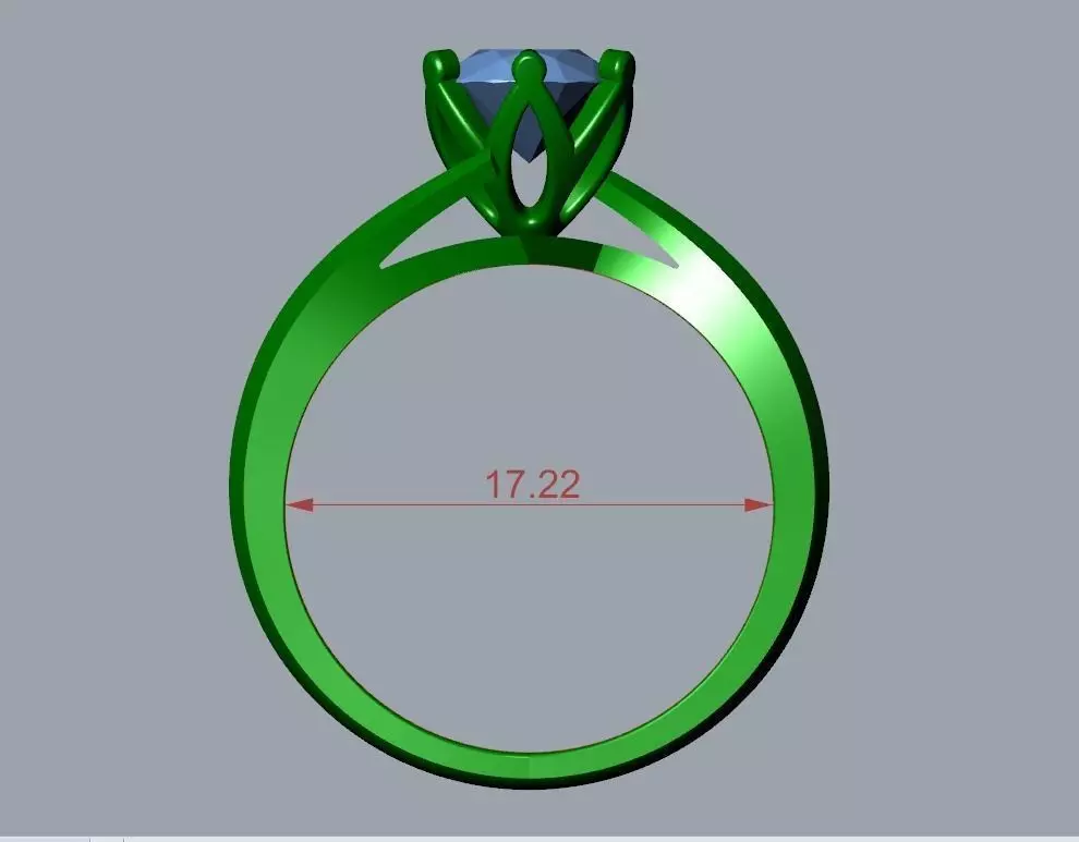 ENGAGEMENT RING STL AND 3DM FILE FOR DOWNLOAD AND PRINT - CA15 3D print model_0