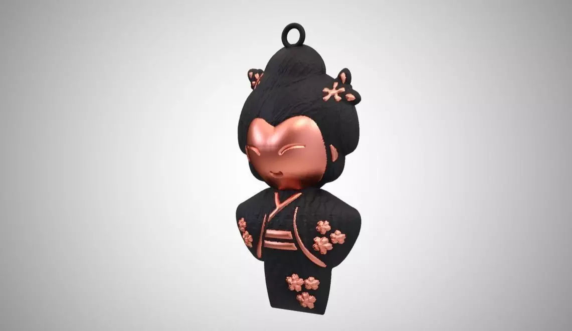 Geisha Necklace 3D print model_0
