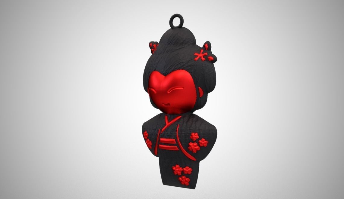 Geisha Necklace 3D print model_1