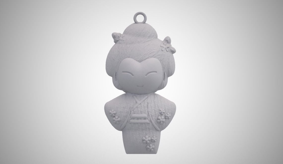 Geisha Necklace 3D print model_7