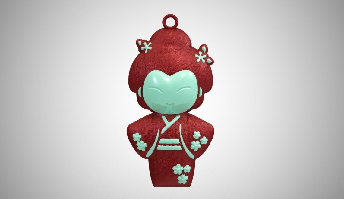 Geisha Necklace 3D print model_6