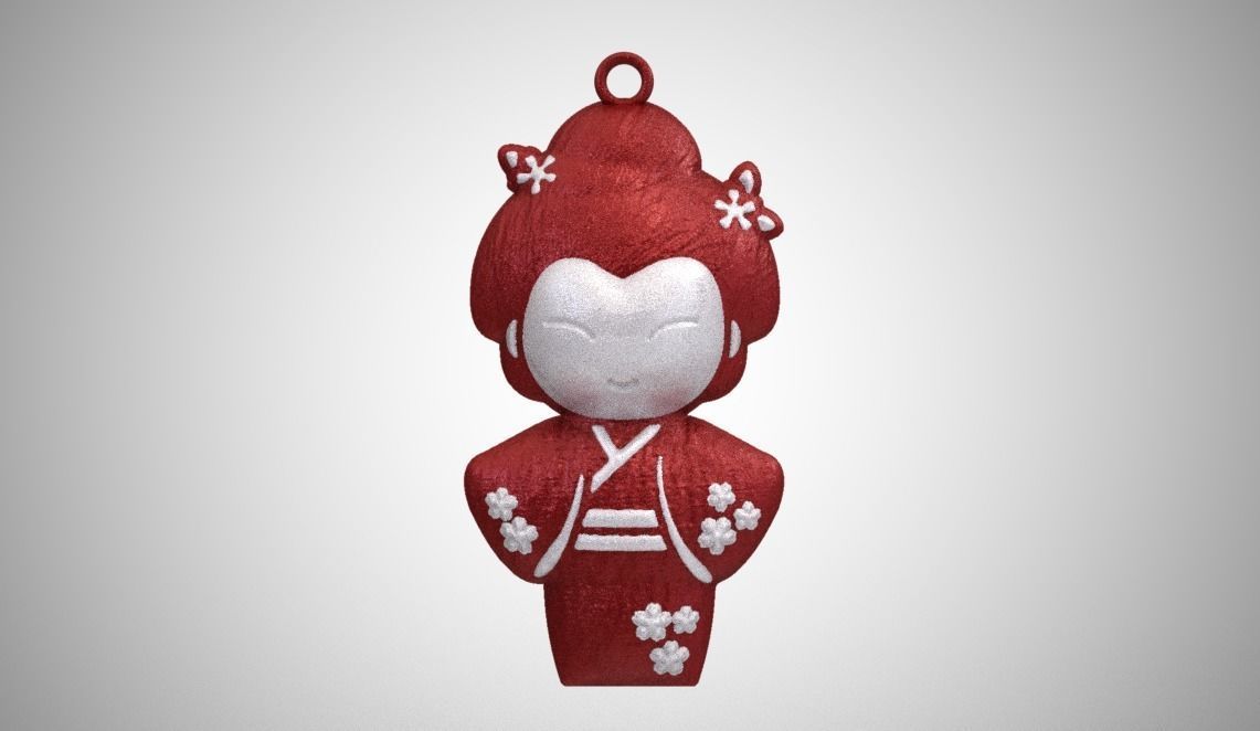 Geisha Necklace 3D print model_5