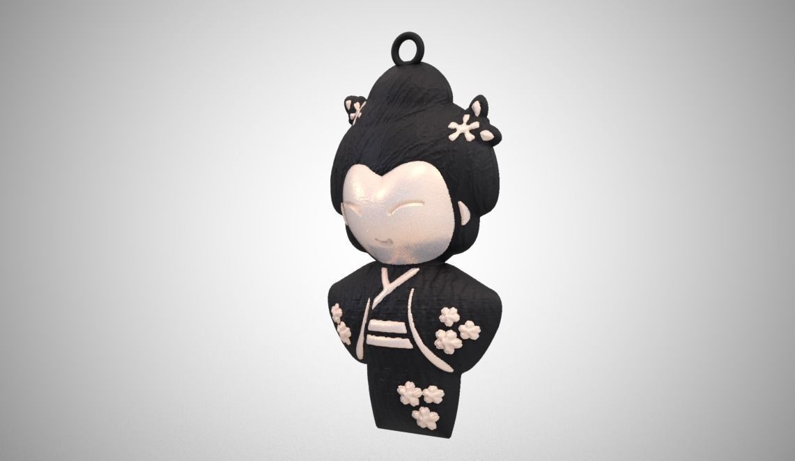 Geisha Necklace 3D print model_9