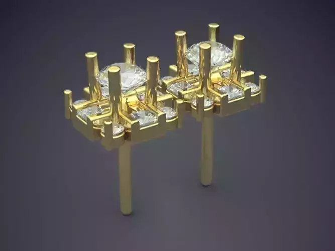 Simple Classic Golden Detailed Earrings