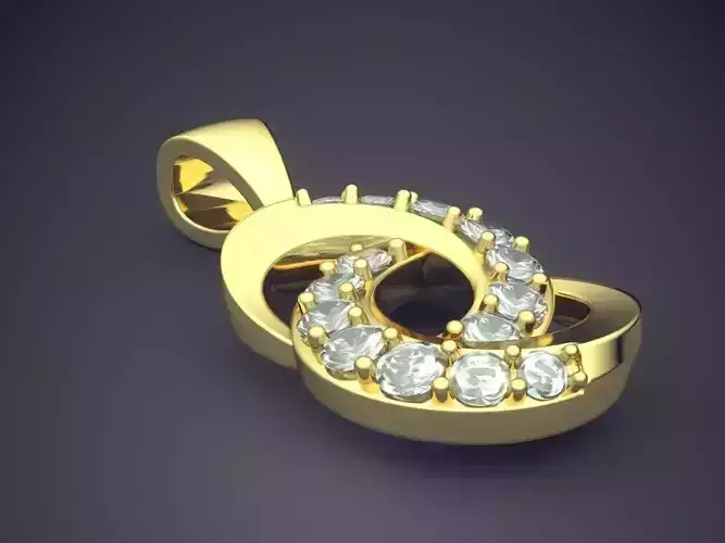 Classic Minimal Design Pendant With Diamonds