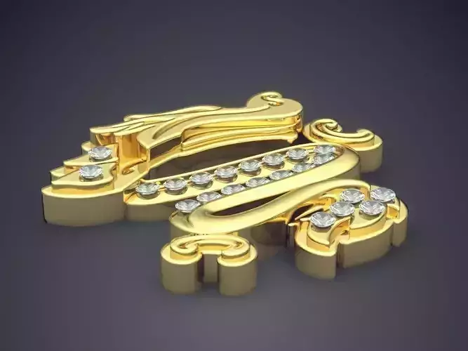 Magnificent Unique Dragon-Shaped Pendant With Diamonds