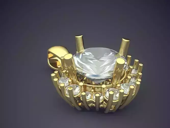 Fancy Extravagant Pendant With Diamond