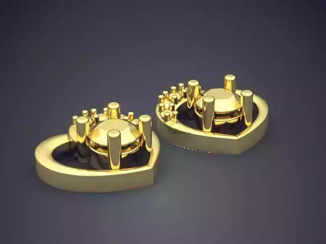 Simple Classic Heart-Shaped Detailed Earrings