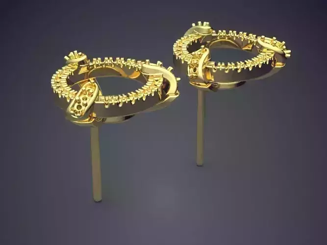 Dainty Detailed Every-day Earrings with Small Diamonds