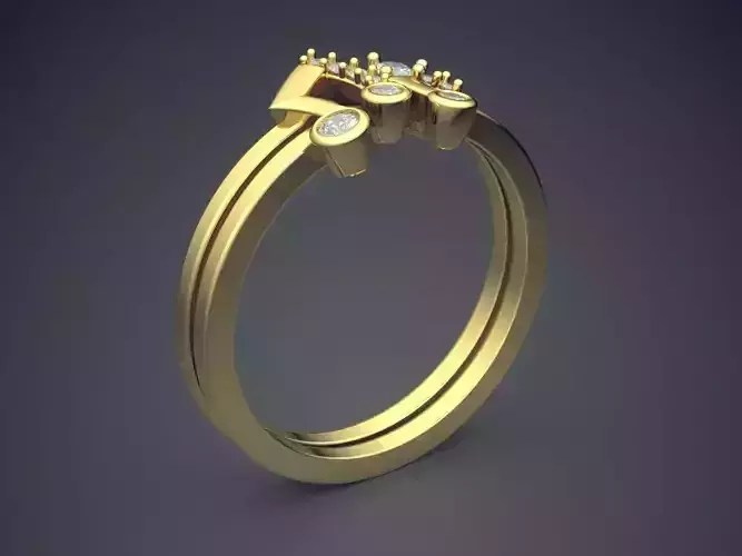 Cute Minimalistic Ring with Music Notes