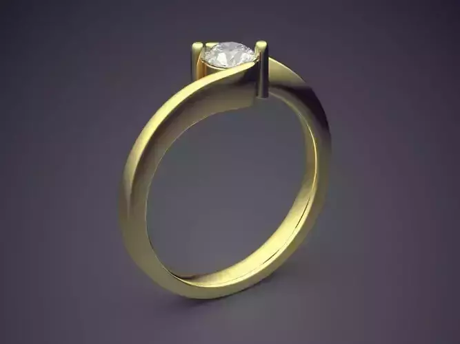 Elegant Classic Minimal Design Diamond-Ring for Engagement