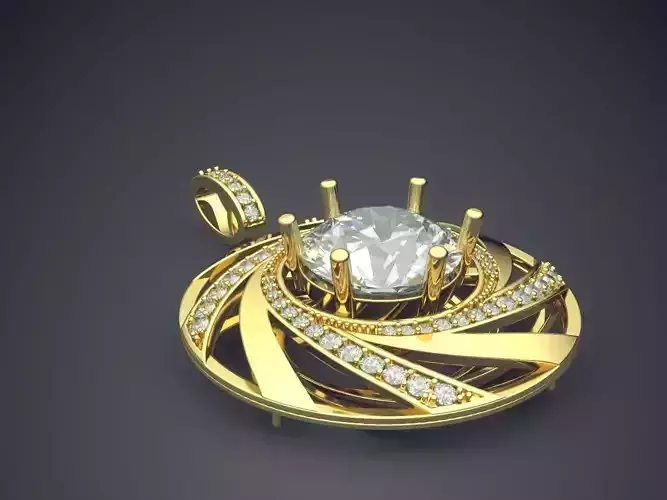 Luxurious Minimalistic Detailed Diamond Pendant