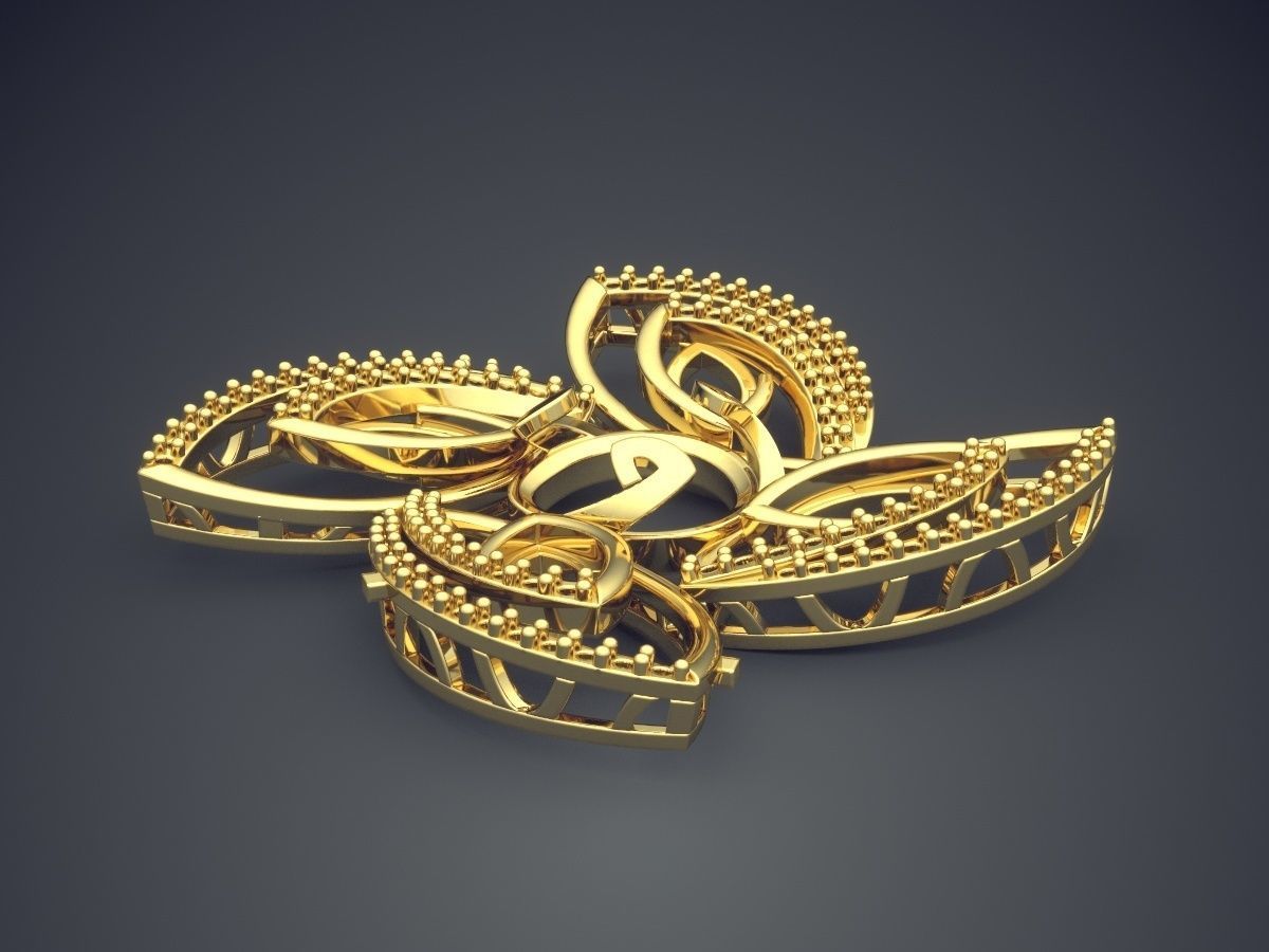 Luxurious Detailed Extravagant Impressive Pendant 3D print model_3