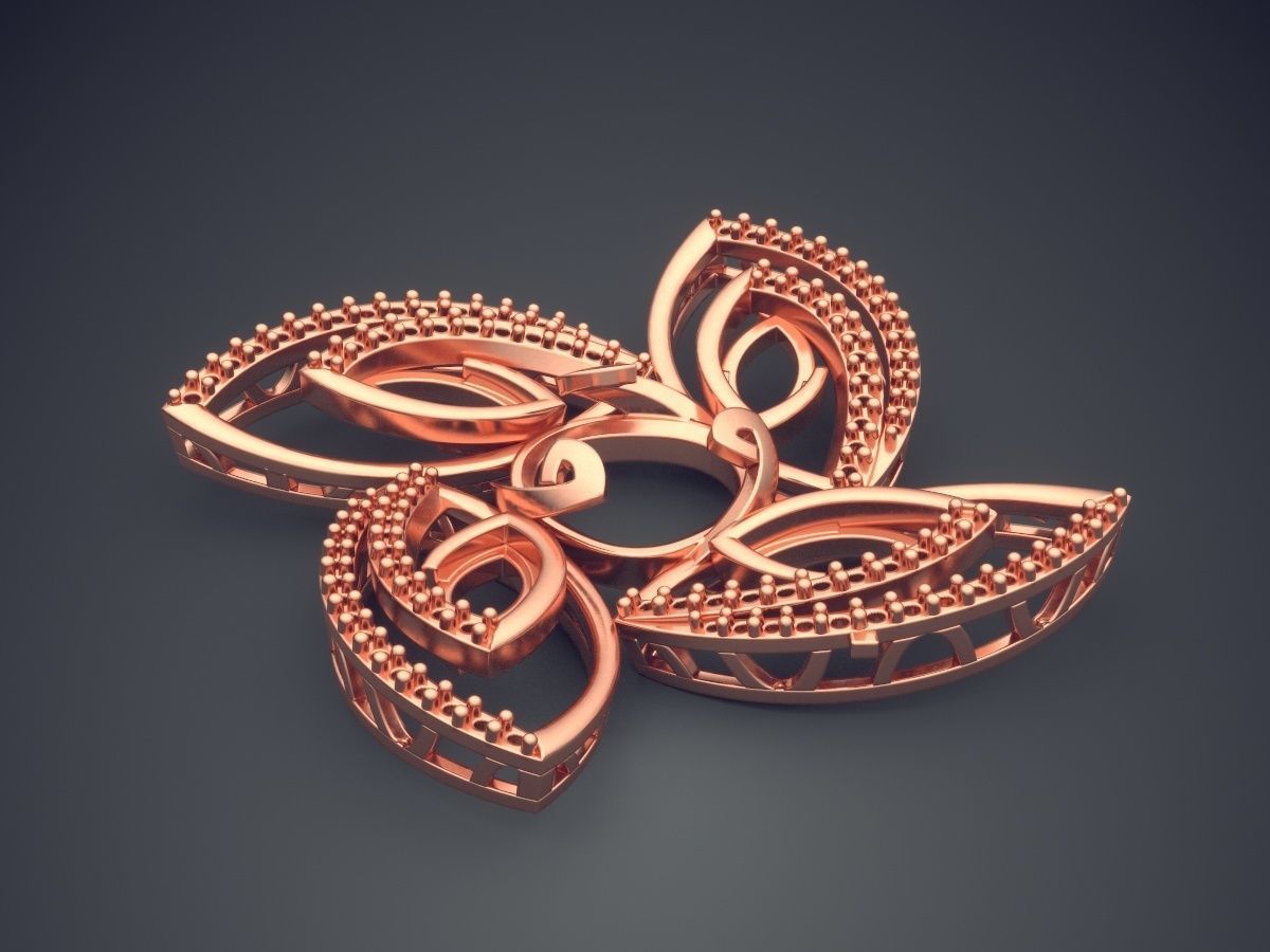Luxurious Detailed Extravagant Impressive Pendant 3D print model_2