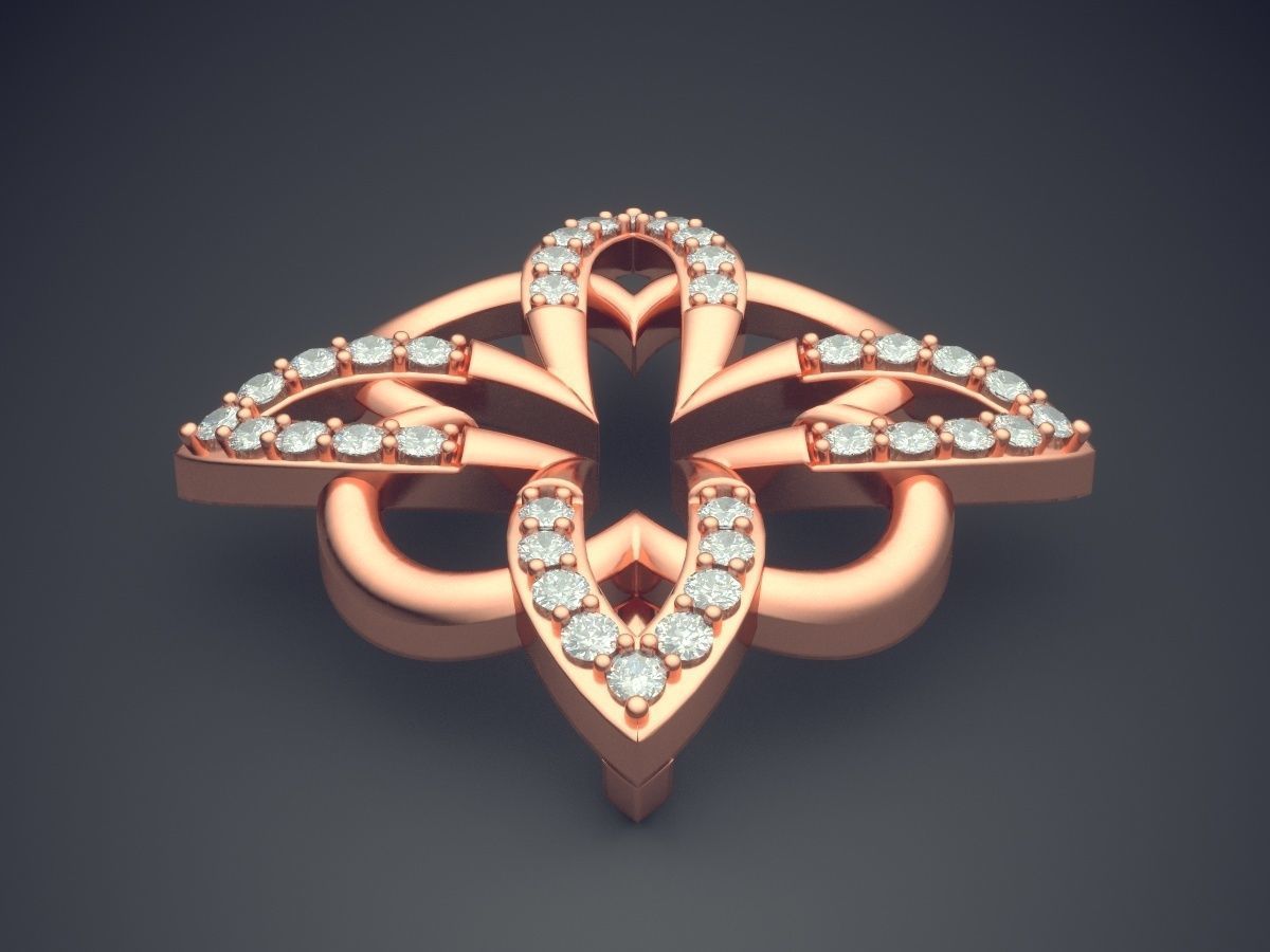 Unique Beautiful Extravagant Golden Flower-like Pendant 3D print model_2