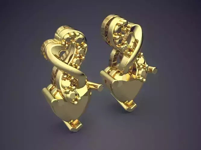 Luxurious Detailed Classic Earrings with Diamonds