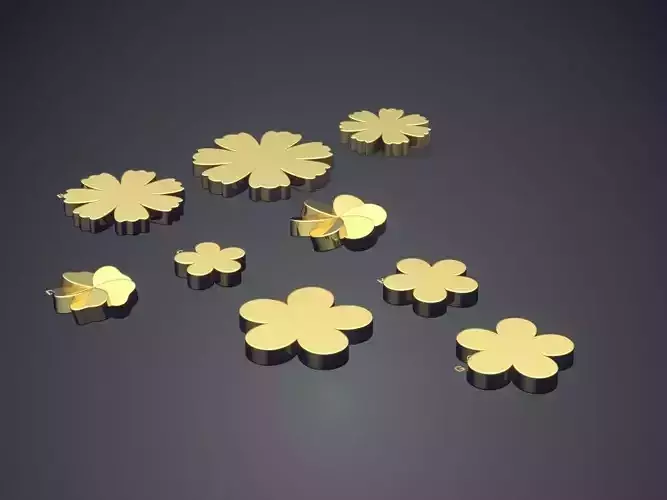 Simple Minimalistic Lovely Flower-Shaped Pendants