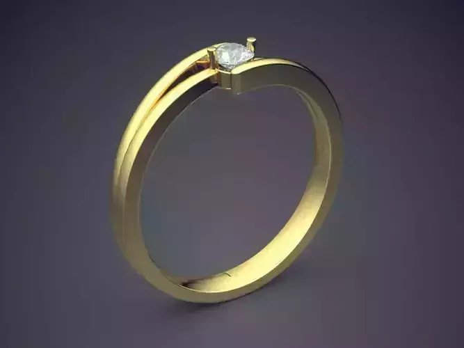 Lovely Perfect Little Engagement Ring with Small Diamonds