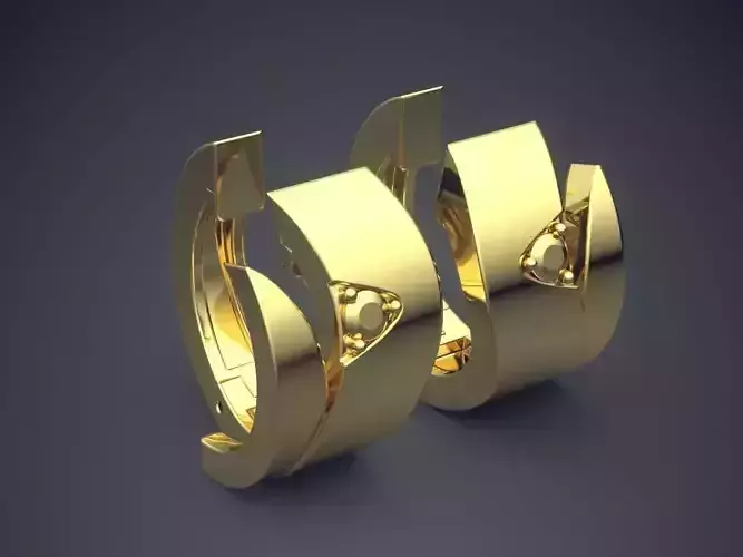 Elegant Luxurious Thick Heavy Diamond-Earrings 