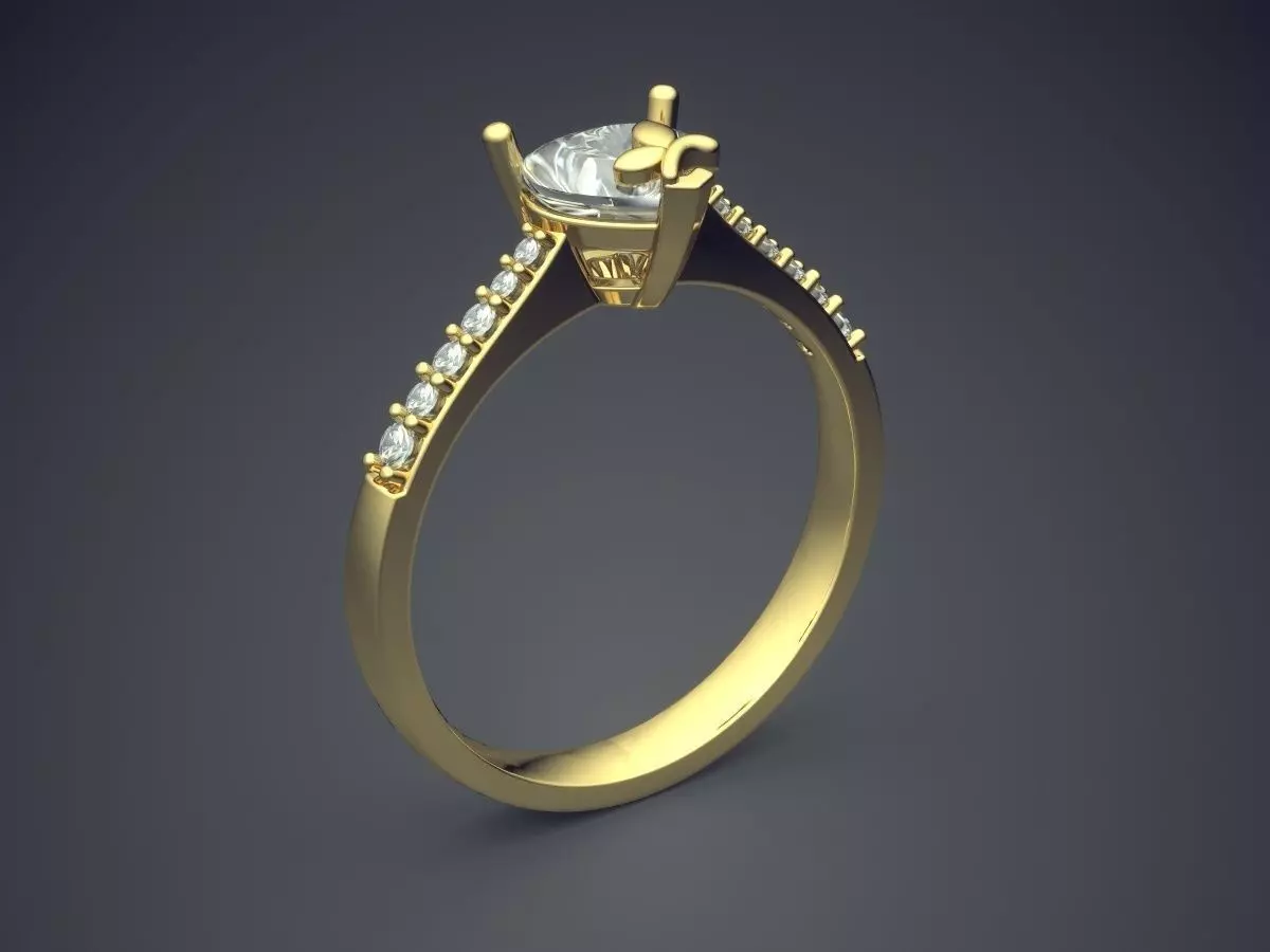 Elegant Luxurious Diamond-Ring Perfect for Engagement 3D print model