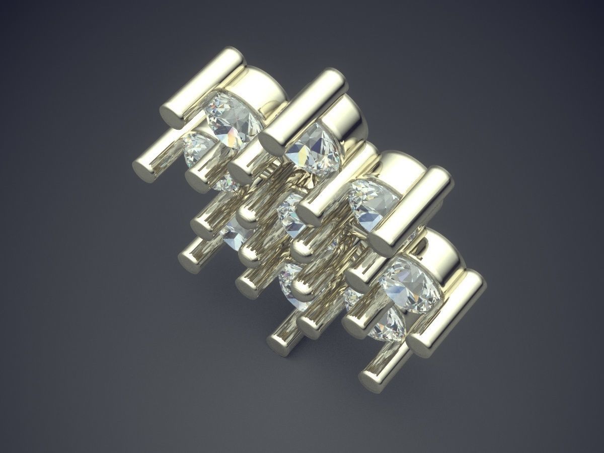 Extravagant Extremely Detailed Flower-like Pendant With Diamonds 3D print model_1