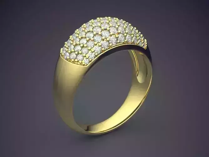 Luxurious Glamorous Thick Diamond-Ring for Engagement